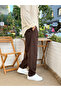 Basic Baggy Linen Trousers Brown - 3