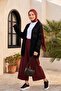 كارديجان تريكو منقوش بتفاصيل بوم بوم مخرمة - أسود - 2
