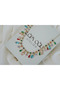 Kol504 Multicolor Pendant Necklace with Zircon Stone and Gold - 3