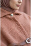 Bouquet Fabric Belted Winter Poncho 2233-03 Dried Rose - 5