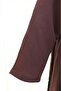 Hakim Collar Deep Slit Belted Long Modal Tunic - Plum - 6