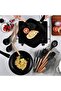 Kitchen Silicone Cooking Utensils, 11 Pcs Non-Stick Silicone Kitchen Gadgets Set With Wood Handles, High Heat Resistant (Black) - 2