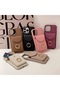 iPhone 16 Pro Max Compatible - Leather Strap Protective Phone Case with Leather Wallet and Ring, Neck Strap Included - 7