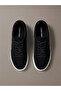 Men's Low-Top Comfortable Sole Suede Black Sneaker with Ck Logo - 3