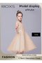 Kids Girls Tulle Princess Dress, Elegant Lace Gowns Dress V Neck Sleeveless Dress for Toddler Girls, - 4