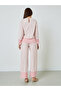 Light Pink Contrast Border Top and Pants Modest Set - 6
