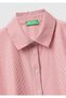 Women's Red Cotton Blend Shirt with Embroidery Detail on the Back - 3