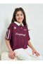 Teen Girls Printed Oversized Polo T-Shirt