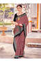 Women's Bhagalpuri Silk Maroon Printed Designer Saree With Blouse Piece