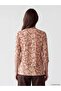 Floral Blouse with Peaked Collar (S6) - 4