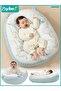 Newborn Nursing Pillow, Multifunctional Baby Wedge Pillow, Double-Sided Anti-Reflux Baby Lounger, Baby Feeding Support Pillow for Bottle & Breast Feeding