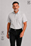 Relaxed Fit Classic Men's Dad Checkered Short Sleeve Cotton Summer Shirt - 2