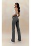 Women's High Waist Lycra Antacid Wide Leg Jean Trousers Flexible Comfortable Fit - 7