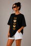 Premium Heart Printed Large Size Unisex Oversize Women's T-Shirt Men's T-Shirt Cotton Oversize T-Shirt