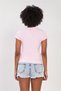 Women's Crew Neck Short Sleeve Bodysuit - Powder Pink - 5