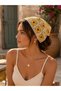Women's Mesh Daisy Pattern Mesh Bandana, Hair Bandana, Trendy Summer Bohemian Crochet Bandana - 3