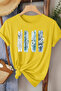 Four-Pack Minimal Floral Design Printed Women's Cotton T-Shirts