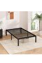 Metal Platform Bed Frame, No Box Spring Required, Single Bed, With Heavy Duty Strong Support Slats, Easy to Assemble, Black 95*189*45CM - 7