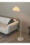 Modern Luxury Straight Pole Atmosphere Standing Floor Lamp Pleated Lampshade LED Three-Tone Lighting - 2