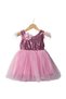 Girl's Sequined and Glittered Evening Dress Cotton Fabric for 2-5 Years Old - 2