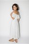 Women's White Scallop Embroidered Gipeli Off Shoulder Blouse Belt Detailed Skirt Set 8144 60286393 - 6