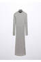 High Neck Ribbed Midi Dress - 3