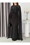 Women's Stylish Cape Fish Model Long Evening Dress - 4