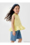Nevavm Ruffle Collar Sleeveless Girls' Shirt with Difference