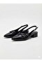 Large Size Open-Backed Shoes with Buckle Cross Straps and Low Heels - 5