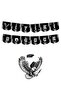Black and White Fan Birthday Set for 16 People - 4