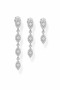 أقراط متدلية مرصعة بالأحجار على شكل قطرة مكونة من 3 قطع - 2
