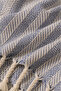 Handwoven Cotton - Linen Peshtemal 95 X 200 cm Blue-White - 3