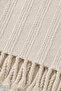 Handwoven Cotton - Linen Peshtemal 95 X 200 cm Cream Jacquard - 3