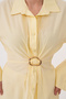 Modal Woven Shirt with Back Belt Fastening and Front Buckle Detail - 8