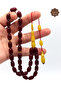 Yellow Claret Red Special System Capsule Cut Crimped Amber Prayer Beads 201025689 - 3