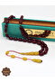 Yellow Claret Red Special System Capsule Cut Crimped Amber Prayer Beads 201025689 - 2