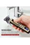 Beard Trimmer for Mens, Rechargeable Electric Hair Clippers with LCD Screen, Titanium Precision T Blade Trimmer - 4