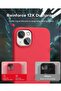 [5 in 1] Liquid Silicone Case for IPhone 14 PLUS with Screen & Camera Protectors, Red - 3