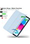 New iPad 10.9 Inch Case 2022 (10th Gen) with Pencil Holder - Trifold Stand Smart Case with Soft TPU Back, Auto Wake/Sleep - Sky Blue - 2