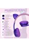 Children's Cat Ear LED Headphones with Microphone, TF Card, Foldable Bluetooth Wireless Stereo Headset – Fun & Colorful Audio Experience - 5
