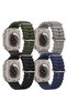 4-Pack Ocean Band Compatible with Apple Watch Ultra Bands 49mm 45mm 44mm – Adjustable Silicone Sport Wristbands for Men & Women in Green, Gray, Black, Blue – Durable & Comfortable