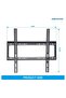 TV Wall Mounts Bracket for 26-65 Inch VESA 400 x 400mm and 35kg Loading Capacity Fixed Mounting Bracket for LED LCD OLED Flat Curved Screen TVs - 2