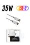 Dual-Port 35W PD Power Adapter: Fast Charging with USB-A & USB-C Ports, 35W & 15W Outputs for Android Devices
