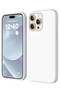 Compatible with iPhone 15 Pro Max Liquid Silicone Full Body Shockproof Protective Case - White