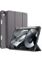 iPad Air 13" (M2) 2024 Grey Trifold Cover – Auto Wake/Sleep Feature, Pencil Holder, and Soft TPU Back