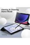 Samsung Galaxy Tab S10 Plus 12.4 Inch Case with S Pen Holder – Soft TPU Tri-Fold Stand Protective Cover - 6