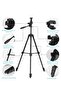 136cm Extendable Phone Tripod Stand with Carry Bag, Wireless Remote, Universal for Video Selfie, iPhone, Travel Camera - 2