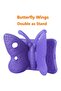 iPad 9th 8th 7th Gen Case Kids Girls, Cute Butterfly Shockproof EVA Foam Stand Cover - 3