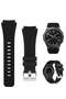 22mm Silicone Watch Band for Huawei GT/GT 2 (46mm), GT2 Pro, Samsung Galaxy Watch 46mm/3 45mm (Black)
