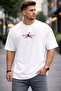 تيشيرت أبيض بقصة واسعة للرجال Dont Quit Basket